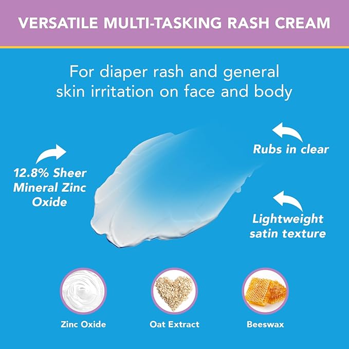 Triple Paste Multi-Purpose Baby Healing Ointment, 2 oz Tube, Baby Diaper Rash Cream and Skin Protectant for Hands, Face & Bottom Treats, Soothes and Prevents with Zinc Oxide (Packaging May Vary)