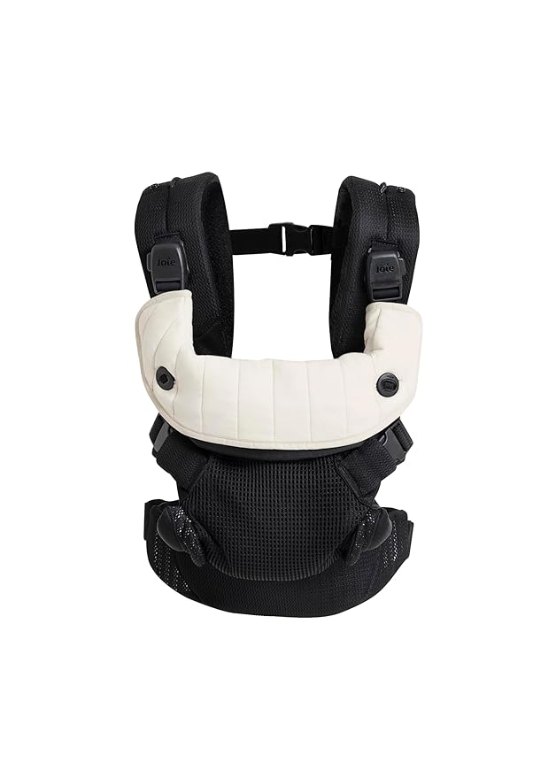 Joie Savvy Air 4-in-1 Mesh Baby Carrier – Breathable, Ergonomic Baby Carrier with 4 Carry Positions, Cooling Mesh Fabric, Padded Straps, and Lumbar Support (Coal)
