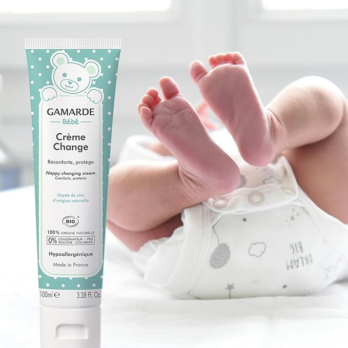 Gamarde Baby Change Cream - Diaper Rash Cream for Baby - Prevents Redness, Soothes Fragile Skin - Effective Moisture and Friction Protection - 3.52 oz