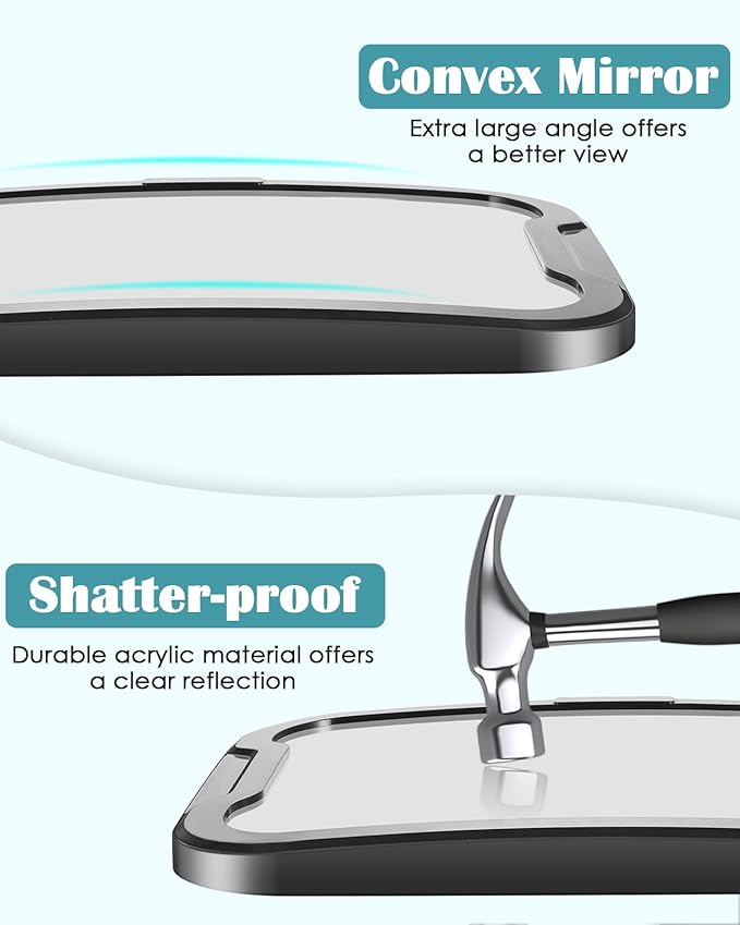 Zacro Baby Car Mirror, Shatter-Proof Acrylic Baby Mirror for Car, Rearview Baby Mirror-Easily to Observe The Baby's Every Move, Rear Facing Car Seat Mirror Safety and 360 Degree Adjustability