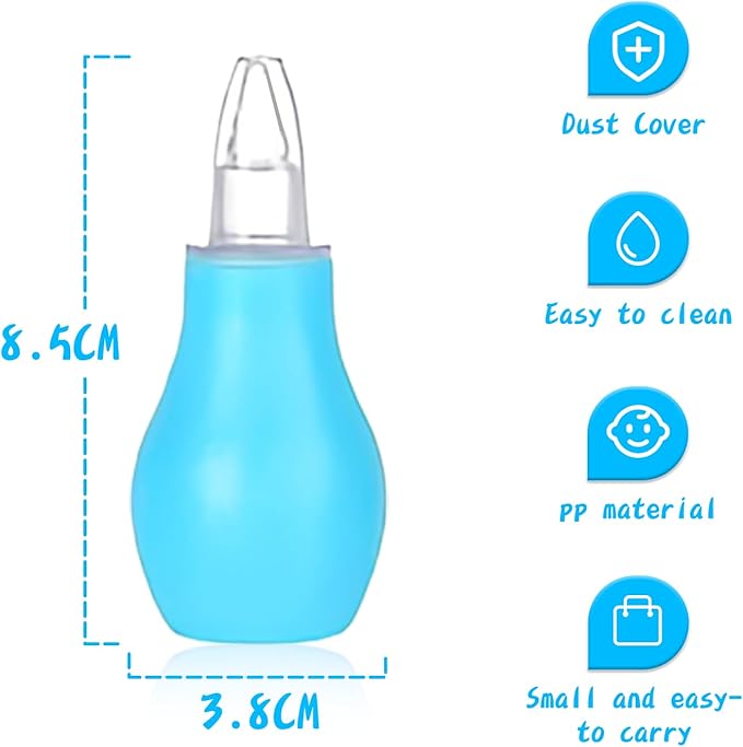 Baby Healthcare and Grooming Kit, Baby Safety Set Newborn Nursery Health Care Set with Hair Brush Scale Measuring Spoon Nail Clippers (17PCS Blue)