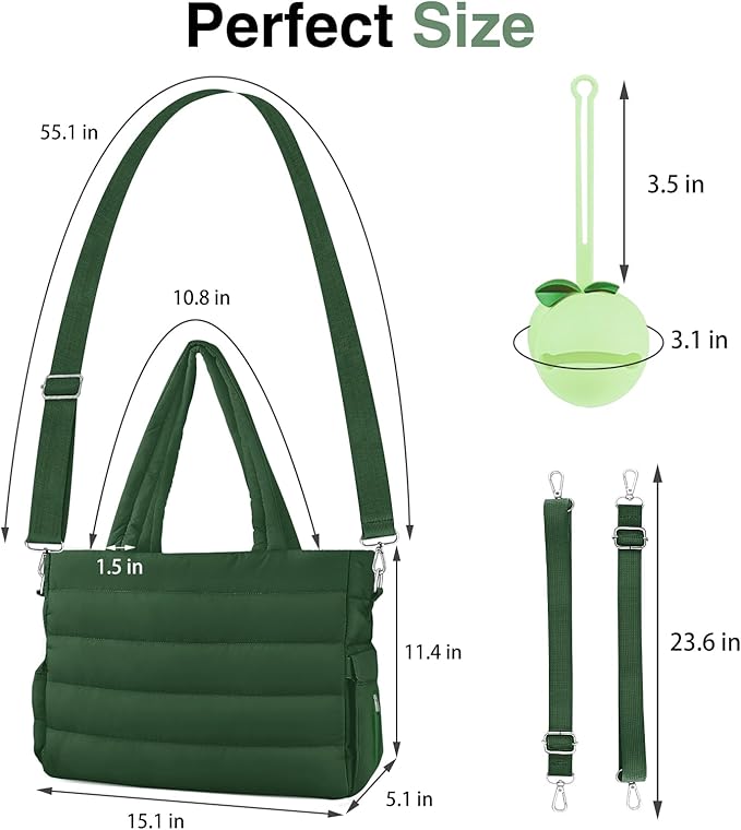 Diaper Bag Tote, Baby Diaper Tote Bags Crossbody Hospital Bag Travel Large Mommy Bag, with Silicone Pacifier Case