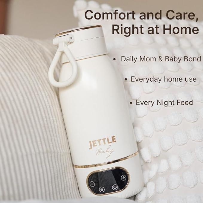 Portable Baby Milk Warmer - Cordless, Rechargeable Bottle Warmer for Breast Milk, Formula & Water, Baby-Safe Temperature Control, Travel-Ready, 500ml