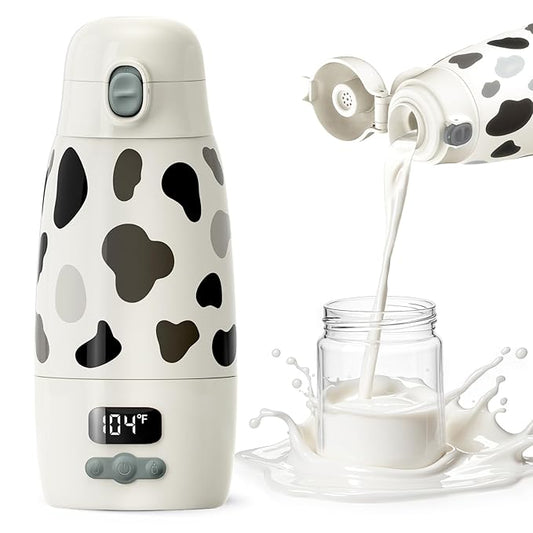 Portable Baby Bottle Warmer for Travel - Ultra-Fast Heating & Charging, 17.5oz Large Capacity, Extended Battery Life On-The-Go for Baby Essentials