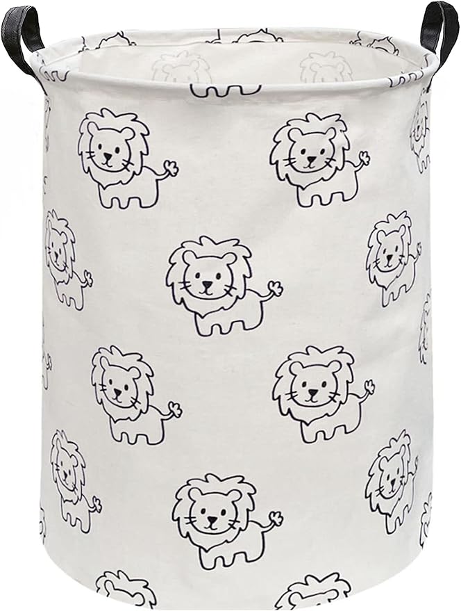 ESSME Baby Hamper,Nursery Laundry Basket,Lion Storage Basket,Toy bin for Boys, Gift Baskets,Room Decor,Home Organizer (Lions)