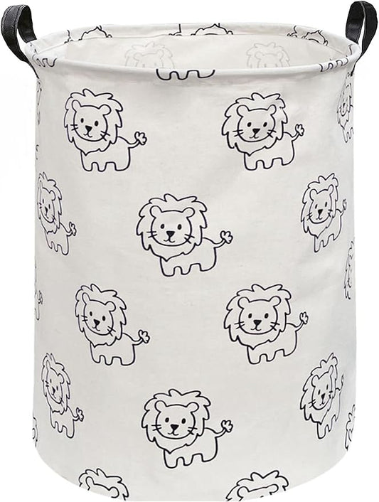 ESSME Baby Hamper,Nursery Laundry Basket,Lion Storage Basket,Toy bin for Boys, Gift Baskets,Room Decor,Home Organizer (Lions)