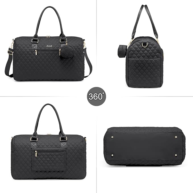 LOVEVOOK Diaper Bag Tote with Pacifier Case and Changing Pad, Large Capacity Mommy Bag for Hospital and Weekender Travel, Functional Baby Bag Newborn Baby Essential, Black