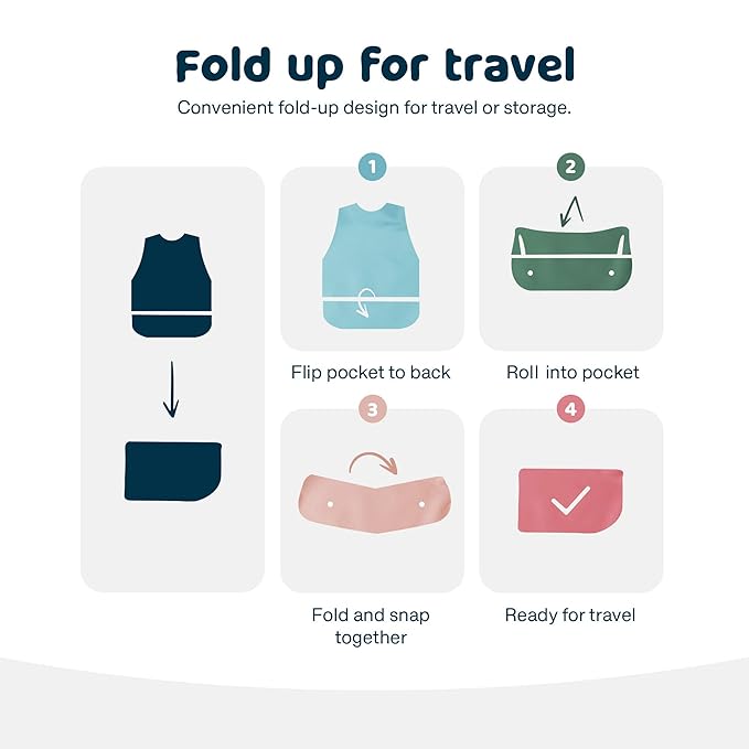 Tiny Twinkle Mess Proof Baby Bib for Boys | Waterproof Toddler Bib for Eating | Baby Apron for Feeding, Machine Washable | Perfect Shower Gift (Black Checkers, 6–24M)