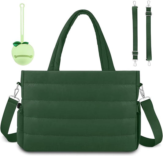 Diaper Bag Tote, Baby Diaper Tote Bags Crossbody Hospital Bag Travel Large Mommy Bag, with Silicone Pacifier Case