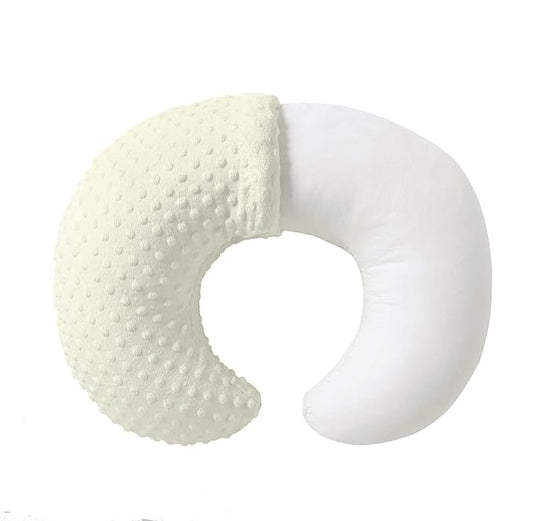 QUENESS Nursing Pillow and Positioner, Breastfeeding, Bottle Feeding, Baby Sitting Support with Removable Ultra Soft Cover, Tummy Time Support for Baby Boys and Girls (Tender Yellow)