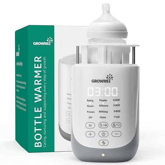 Grownsy Nutri Bottle Warmer with Innovative Auto-Lift Feature, Retain Fullest Nutrients 10-in-1 Baby Bottle Warmer, Fast & Even Heat, Always Right Temperature, Night Light for Nighttime Breastfeeding