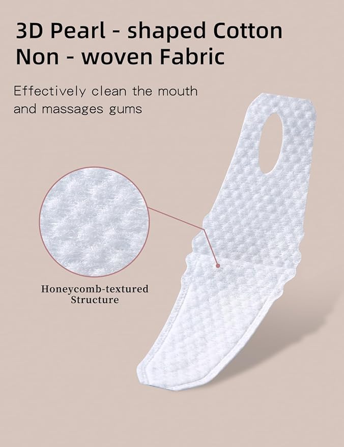 Baby Finger Toothbrush，Baby Tongue Cleaner Wipes for Infant Tooth and Gum Cleaning, 59Pcs Disposable Wipes Toothbrush for Newborn Oral Care