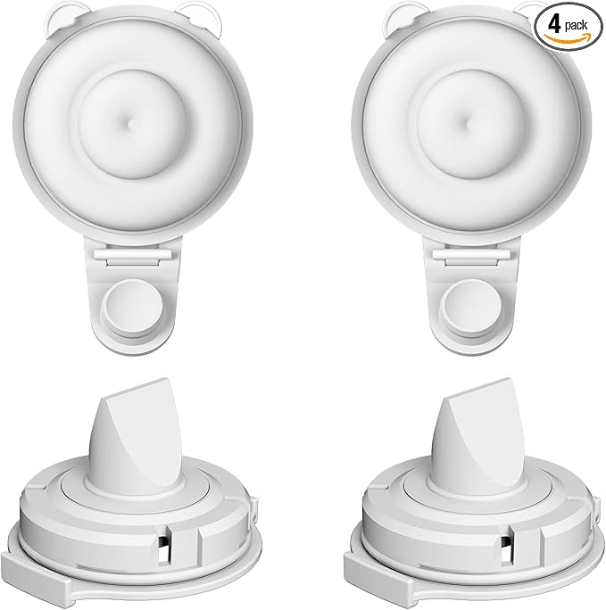 2pcs Duckbill Valves and 2pcs Diaphragms for Momcozy Upgraded Mobile Flow M9 Breast Pump, BPA Free, The Same As OEM, Replace for Momcozy Upgraded M9 Replacement Parts, Not Original Parts, 4pcs Gray