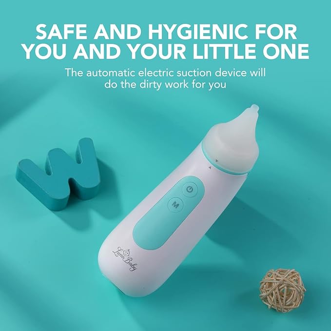 Electric Baby Nasal Aspirator - Nose Sucker Machine for Newborn Infants Toddlers Kids Adults - Automatic Booger Snot Vacuum Cleaner with Adjustable Suction Levels for Mucus Removal