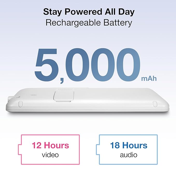 VTech 2-Cameras Video Baby Monitor with 7" Color LCD Screen, Rechargeable Battery, Video and Audio Streaming, Pan-Tilt-Zoom, Touch Multi-Color Night Light, Two-Way Talk: Advanced Max Twin (Blue)