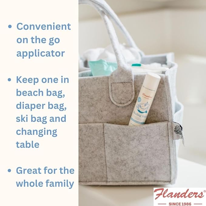 Flanders Skin Relief Bundle – 2 Tubes of Buttocks Ointment and 1 Stick of Healing Balm, Pharmacist Developed, All-Natural, Safe for Sensitive Skin, Made in USA