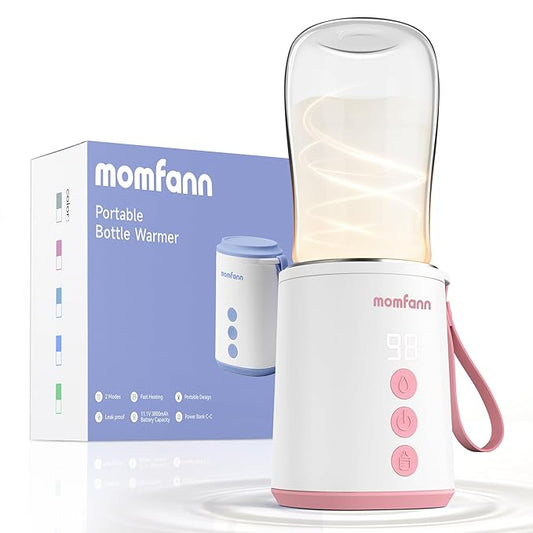 Portable Bottle Warmer, Travel Baby Bottle Warmer for Breastmilk On The Go, Leak-Proof, 2 Modes Fast Heating