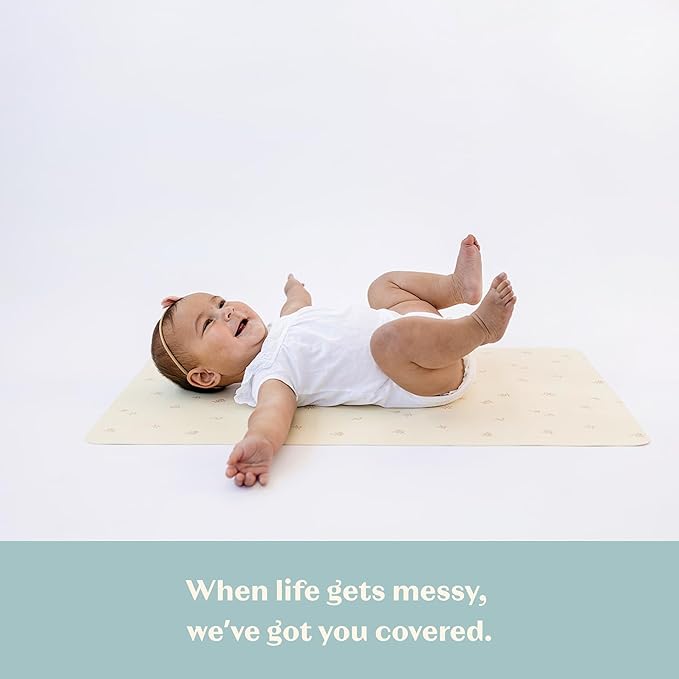 Ava + Oliver Vegan Leather Baby Changing Mat (16 X 30 in) - Multipurpose Wipeable and Portable Diaper Changing Pad - Foldable for Travel (Branches)