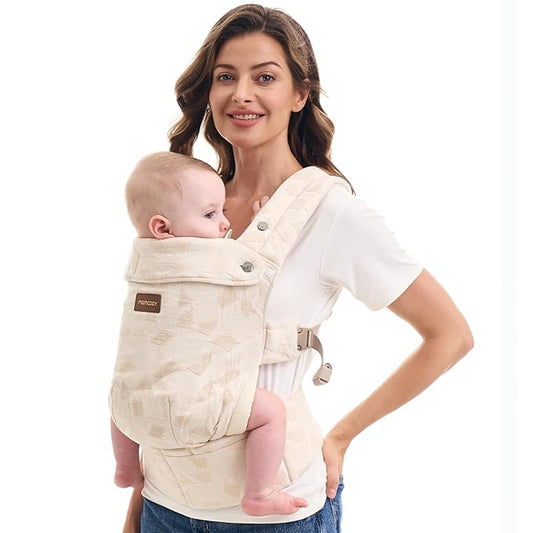 Momcozy Baby Carrier, Ergonomic, Cozy and Lightweight Carrier, Effortless to Put On, Ideal for Hands-Free Parenting, Enhanced Lumbar Support, Geometry