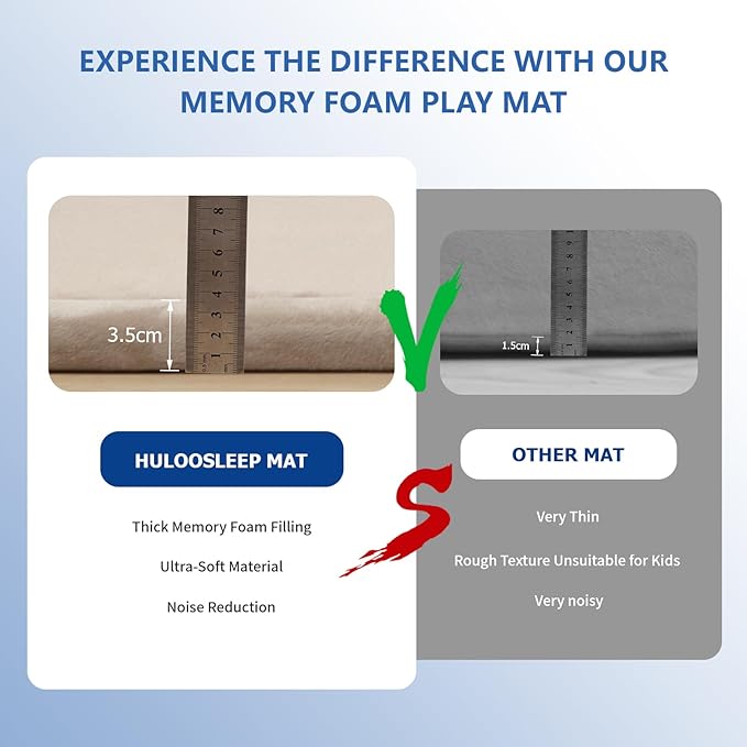 Baby Play Mat for Floor,1.3" Thick Elasti Foam Tummy Time Mat,79"×158“ Extra Large Soft Coral Velvet Nursery Rug,Non Slip Safe for Crawling,Toddlers,Infants,kids,Tatami Style for Living Room,Classroom,Playroom(Beige)