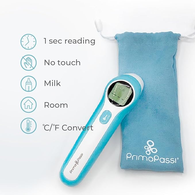 Forehead & Ear Thermometer for Mom & Baby, 1 Second Readings, Fever Alert, Automatic Switch Between oC/of