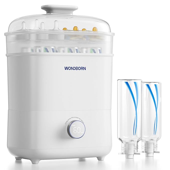 Bottle Sterilizer and Dryer - Fast & Ultra-Deep Sterilization, 12 Bottles Capacity, All-in-One Electric Steam Sterilizer for Baby Bottles, Breast Pump Parts & Newborn Essentials