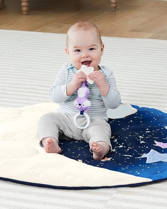 Skip Hop Tummy Time Mat, 3-in-1 Activity Baby Play Gym, Age 0-2y, Celestial Dreams, Grey