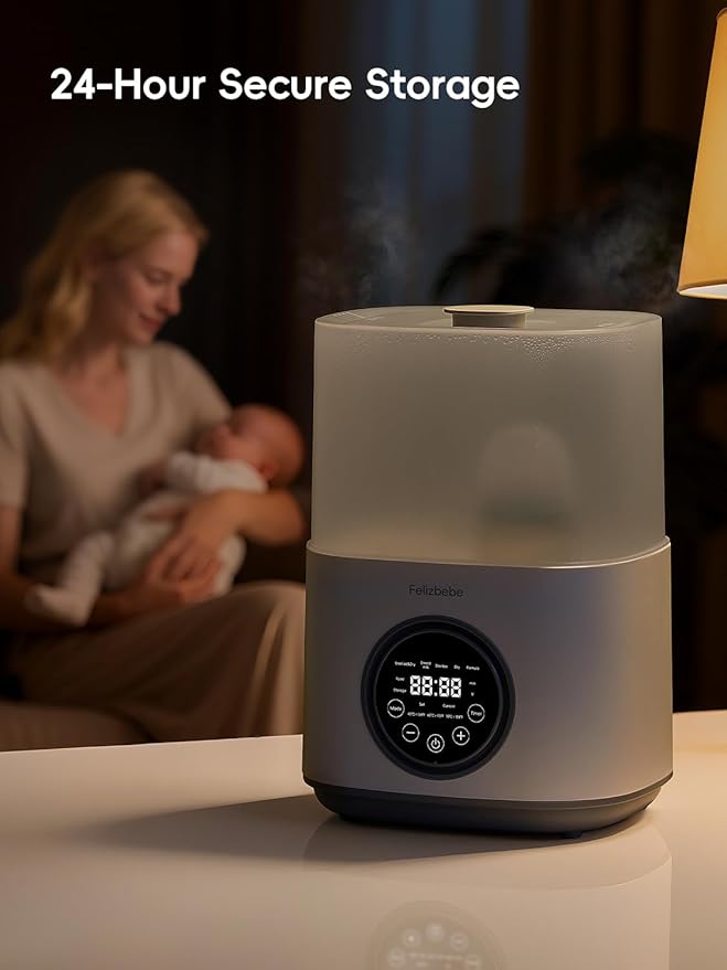 Bottle Sterilizer and Dryer, Felizbebe Large Capacity Steam Baby Bottle Sterilizer, Esterilizador de Biberones, Sterilizer for Bottles, Pacifiers, Pump Parts, Touch Screen & Auto-Off