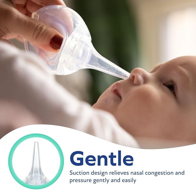 Dr. Talbot's Nasal Aspirator for Babies - Silicone - Includes Storage Case - Clear