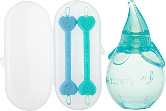 Dr. Talbot's Baby Nose and Ear Care Set - Nasal Aspirator and Nose and Ear Cleaner Tools for Babies - Baby Registry Essentials