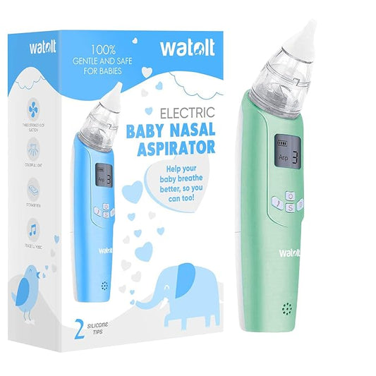 Baby Nasal Aspirator - Electric Nose Suction for Baby - Automatic Booger Sucker for Infants - Battery Powered Snot Mucus Remover for Kids Toddlers