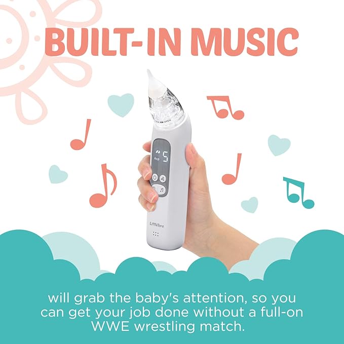 Baby Nasal Aspirator - Rechargeable Electric Nose Sucker Baby Nose Cleaner - Toddlers Booger Mucus Sucker - Baby Vac Nasal Aspirator - Infant Booger Suction Removal Device