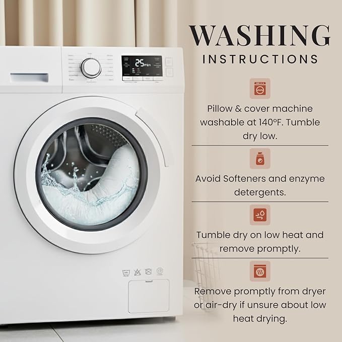 FOSSFLAKES Nursing Pillow Including 100% Cotton Sateen Cover – Firm Maternity Cushion for Feeding and Support – Multi-Purpose Pregnancy and Postpartum Comfort, Boomerang Design by Nordic Sleep