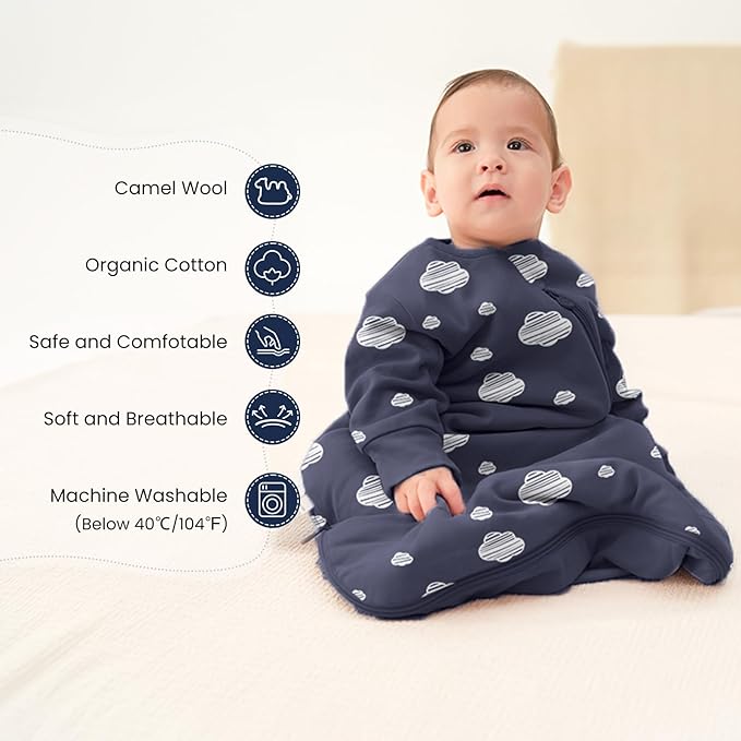 Unisex Sleeping Bag for Babies and Toddlers 1.0 Tog Sleep Sack 18-36 Months, Baby Sleep Sack, Newborn Sleep Sack, Wearable Blanket Baby, One Piece Long Sleeves, Gifts for Toddlers