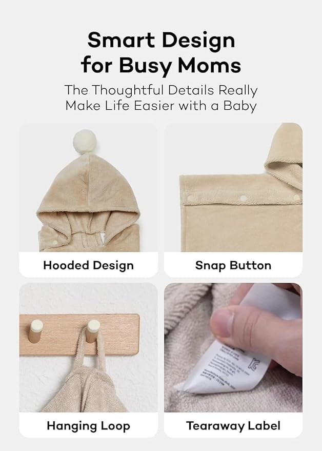 Konny Baby Hooded Towel Rayon from Bamboo Cotton Baby Bath Beach Towel Hooded Poncho, Oeko-TEX, Ultra Soft & Quick-Dry, Newborn Boys Girls Toddler (Pink, Medium)