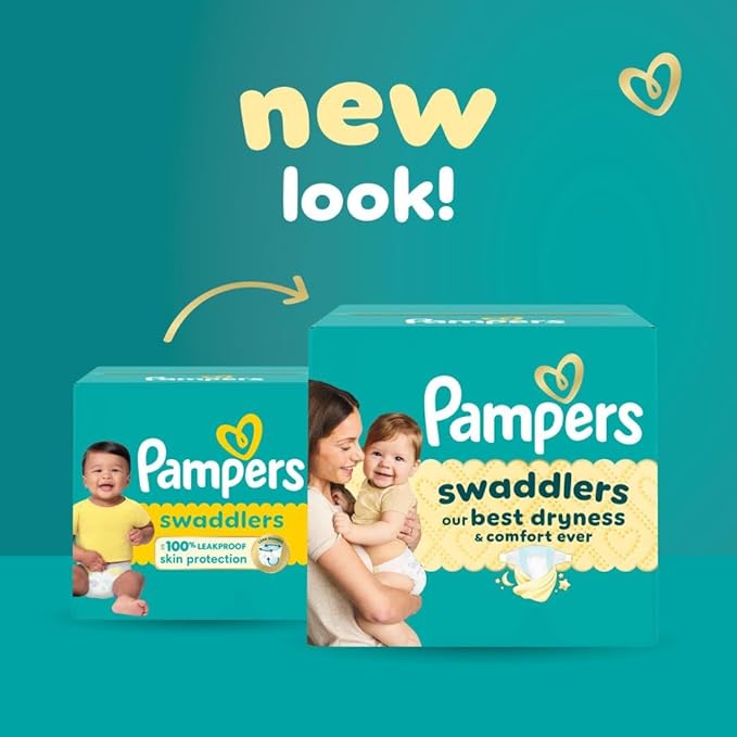 Pampers Swaddlers Diapers, Size 5 (20-37 lbs), 58 Count, Absorbent, Keeps Baby Dry and Comfortable, Skin Safe Disposable Baby Diaper (Packaging May Vary)