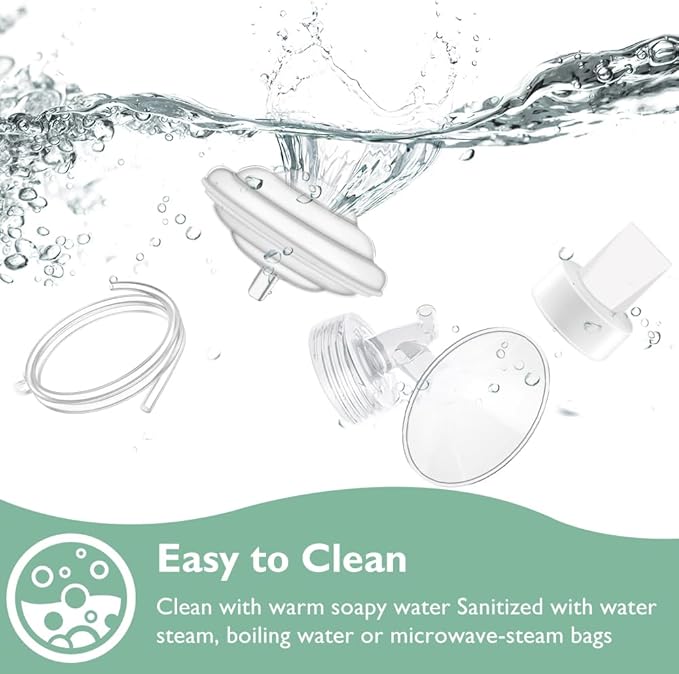 19mm Flange Pump Parts Compatible Spectra S1 S2 9 Breast Pumps Replacement,Full Set Replacements Include Flange Backflow Protector Membrane Duckbill Valve Tube,Not Original Accessories