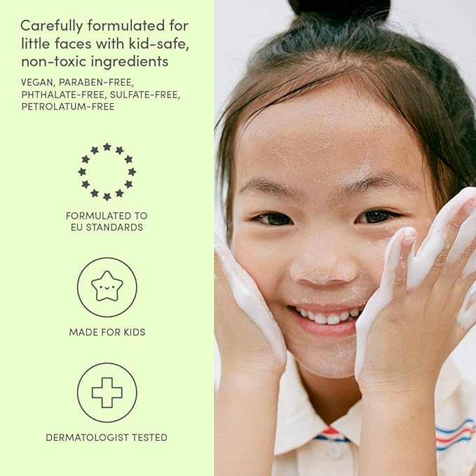 Evereden Kids Cloud Face Wash: Tropical Sorbet, 3.4 fl oz | Creamy & Fun Skin Care for Kids | Easy-to-Use Face Wash | Non-toxic Skin Care for Sensitive Skin