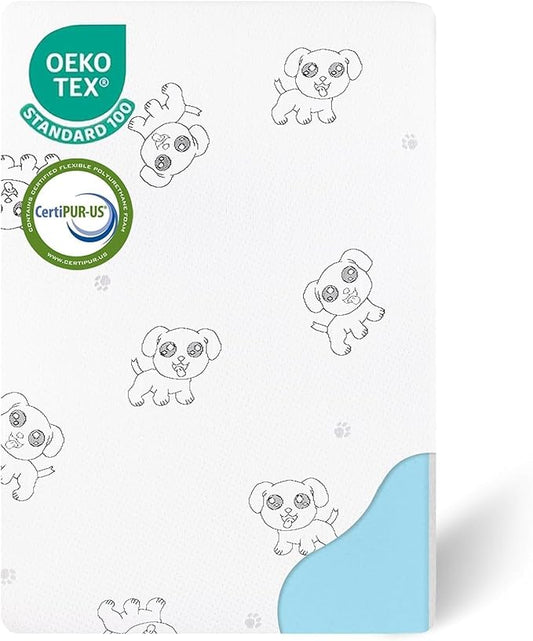 WEVFGHI Pack and Play Mattress, 38x26 Pack n Play Mattresses with Removable Washable Cover, Non-Slip & Breathable Memory Foam Playpen Mattress for Baby Toddler