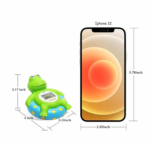 Doli Yearning Baby Bath Thermometer with Room Temperature| Fahrenheit and Celsius|Frog Lovely Shape|Kids' Bathroom Safety Products| Bath Toys…