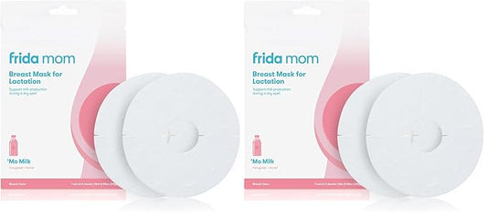 Frida Mom Breast Mask for Lactation- Made with Fenugreek + Fennel to Increase Milk Supply - 2 Sheet Masks - No Artificial Fragrances, Phthalates, or Parabens (Pack of 2)