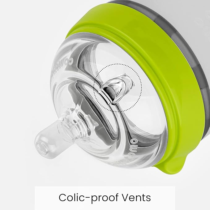 Comotomo Baby Bottle Double Pack, Green, 8oz