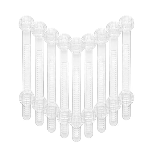 Baby Proof Cabinet Locks, Safe Quick and Easy Transparent Drawer Door Latches, Adjustable No Drilling Child Safety Cabinet Straps for Fridge, Oven, Dishwasher, Toilet Seat (L, Count, 9)