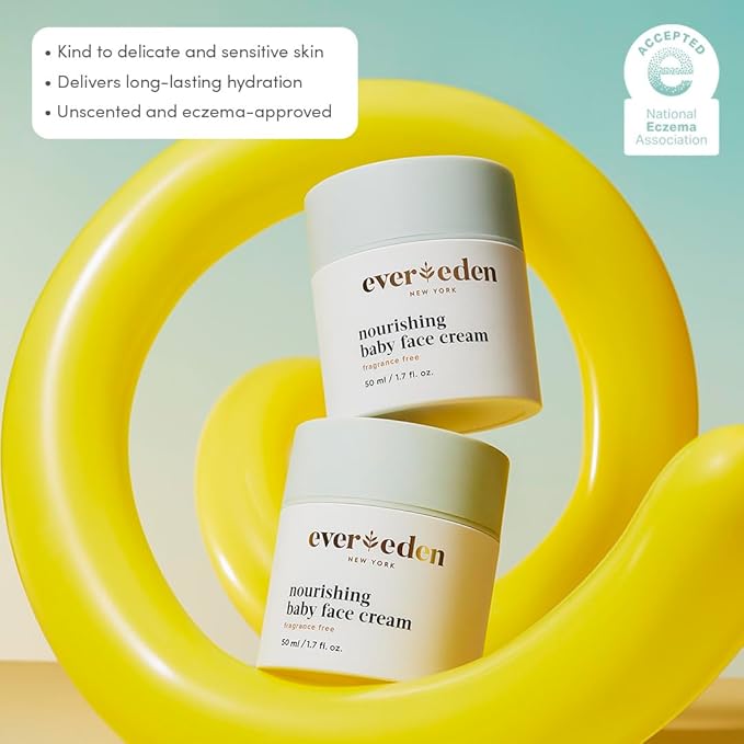 Evereden Nourishing Baby Face Cream 1.7 oz. | Non-Toxic and Fragrance-Free Face Lotion | Rich, Non-Greasy Baby Moisturizing Cream | Face Moisturizer with Clean Ingredients