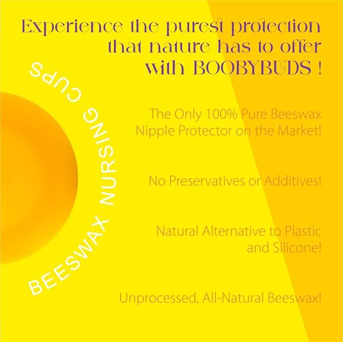 Natural Beeswax Nipple Shields – Beeswax Nursing Cups - Nipple Protectors - -Beeswax Nipple Covers for Breastfeeding - Safe for Baby and Mom
