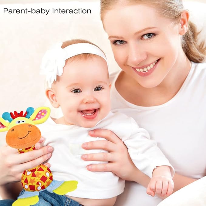 Baby Rattles Toys for 0-6-12 Months, Infant Toys for Boys and Girls 0-3-6-12 Months, Newborn Sensory Learning Toy for Shower Gifts