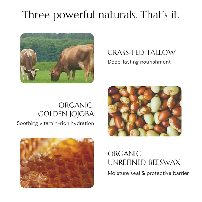 Baby Balm | Baby-Safe Three Natural Ingredient Moisturizing Balm for Babies (Dry Skin, Diaper Rash & Eczema Relief) – Petroleum-Free, Fragrance/Essential Oil-Free, Third-party Lab-tested, All Natural