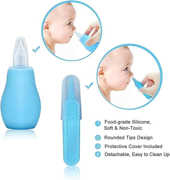 Baby Grooming Kit, Infant Safety Care Set with Hair Brush Comb Nail Clipper Nasal Aspirator,Baby Essentials Kit for Newborn Girls Boys