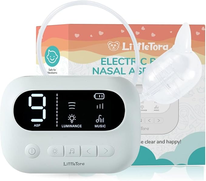 Pro Baby Nasal Aspirator - Built-in Music & Night Light - Rechargeable Nose Booger Sucker for Infants Babies Kids Toddlers - Snot Removal