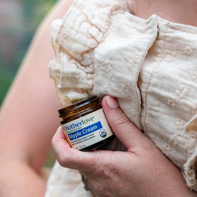 Motherlove Nipple Cream (1 oz) Organic Lanolin-Free Nipple Cream for Breastfeeding—Benefits Nursing & Pumping Moms (Pack of 2)